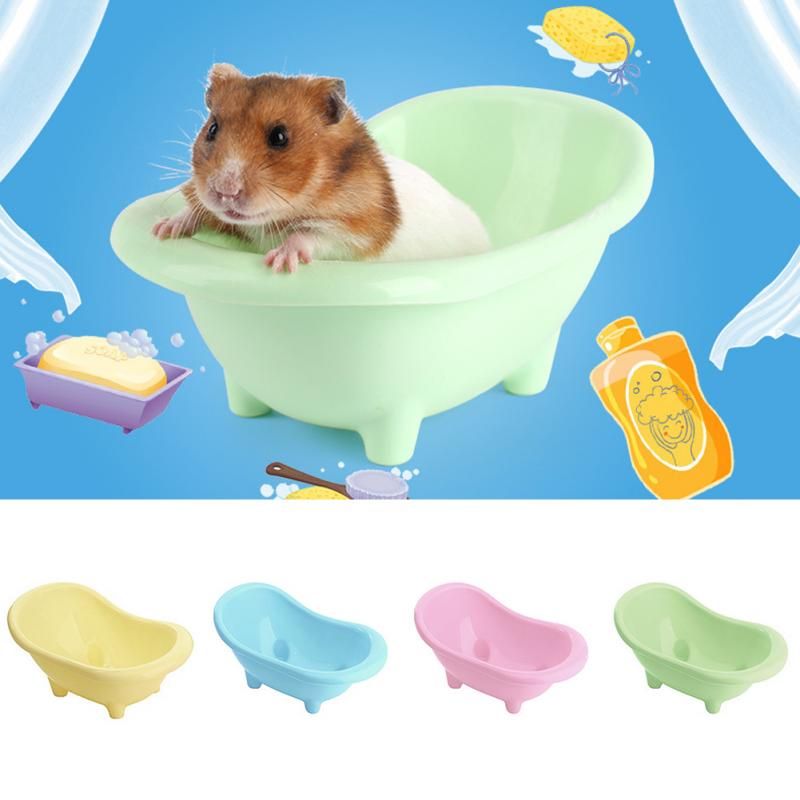 Cute Mini Small ABS Plastic Pet Hamsters Bathtub Bathing Small Mouse