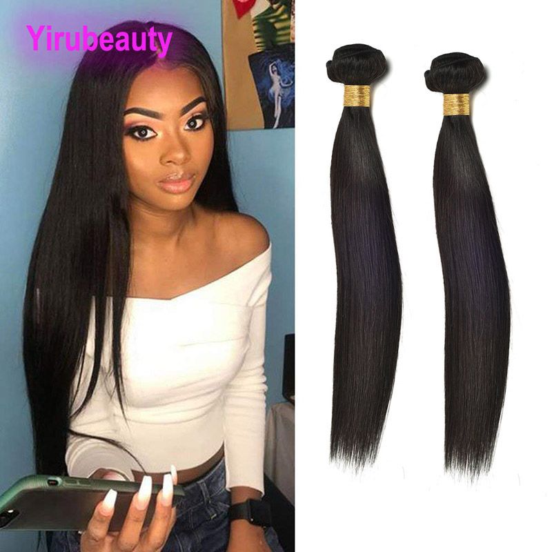 2019 Peruvian Human Hair 2 Bundles Straight Virgin Hair Extensions