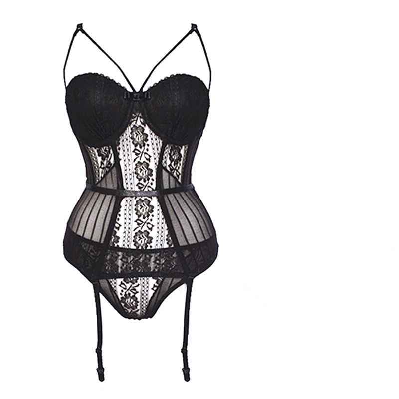 black lace push up bodysuit