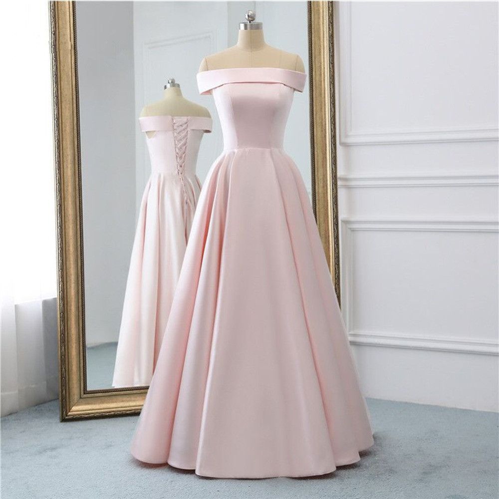 baby pink dress long