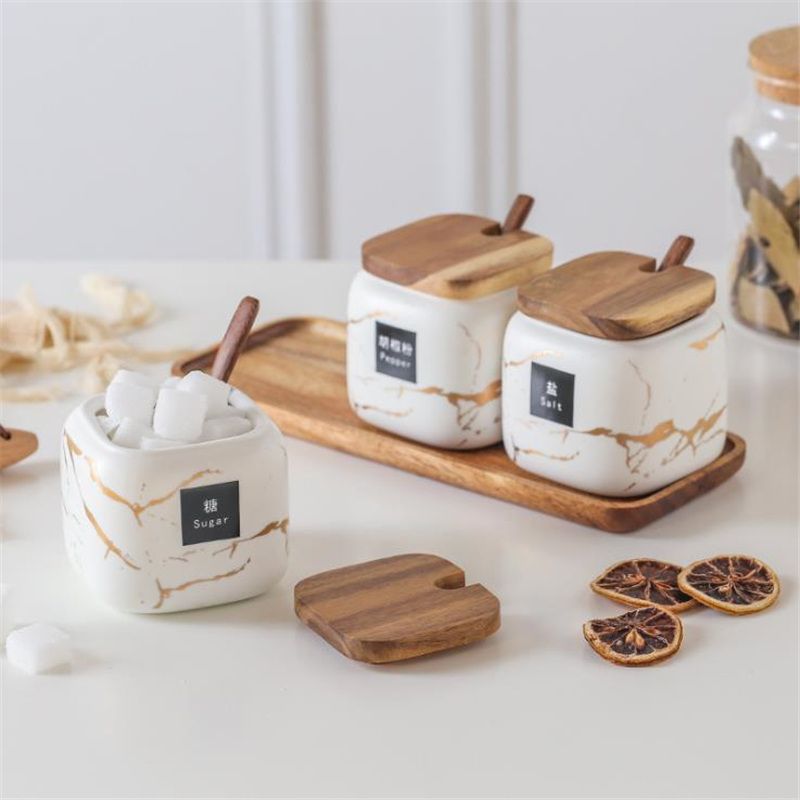 square tea coffee sugar canisters