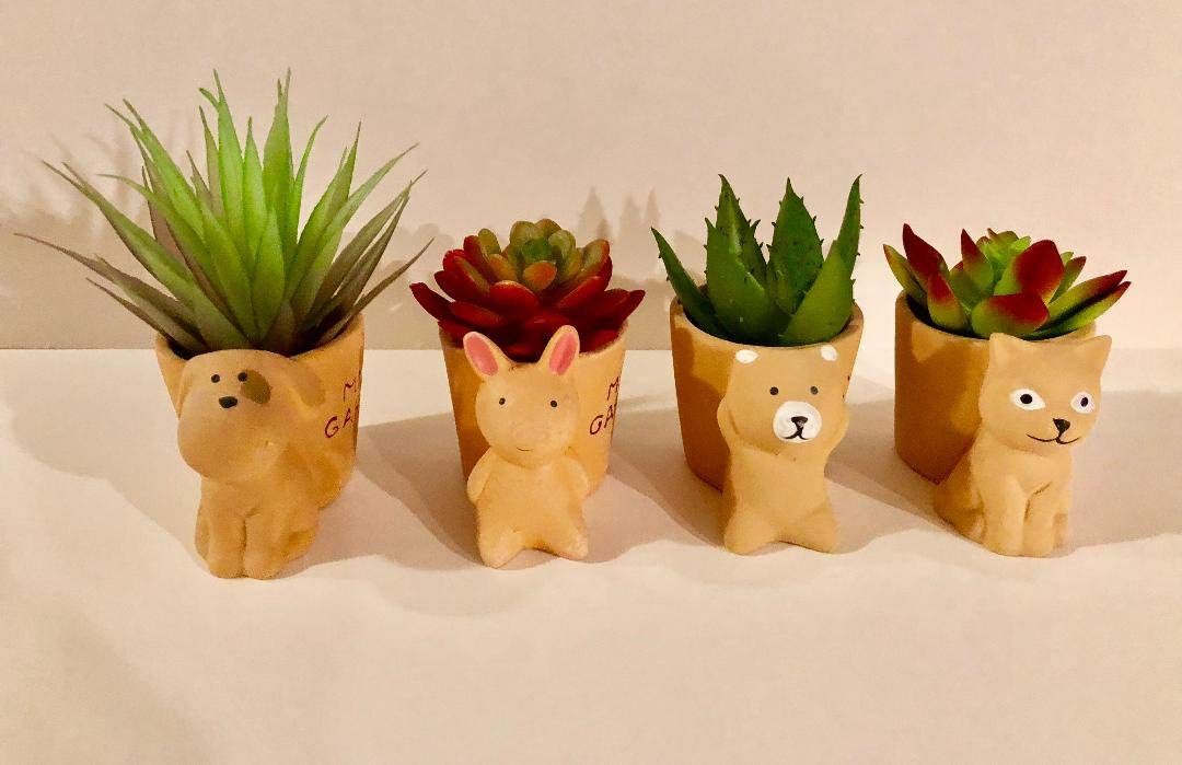 Animal Planters Set of 4, Clay Pot Planters, Mini Flower Pots, Dog Planter, Cat Flower Pot, Rabbit Planters, Succulent Planters, Bear Pot Animal Planters Set of 4, Clay Pot Planters, Mini Flower Pots, Dog Planter, Cat Flower Pot, Rabbit Planters, Succulent Planters, Bear Pot