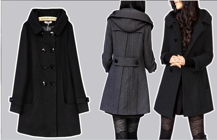 sobretudo longo feminino preto