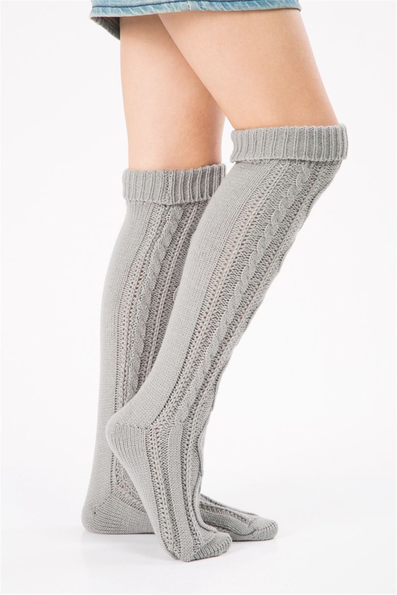 Cable Knee High Socks,Womens Cozy Knee 