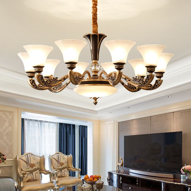 New Design Zinc Alloy Pendant Chandelier Lights For Living Room Bedroom American Creative Black Hanging Chandeliers Lighting Fixture Large Chandeliers Rustic