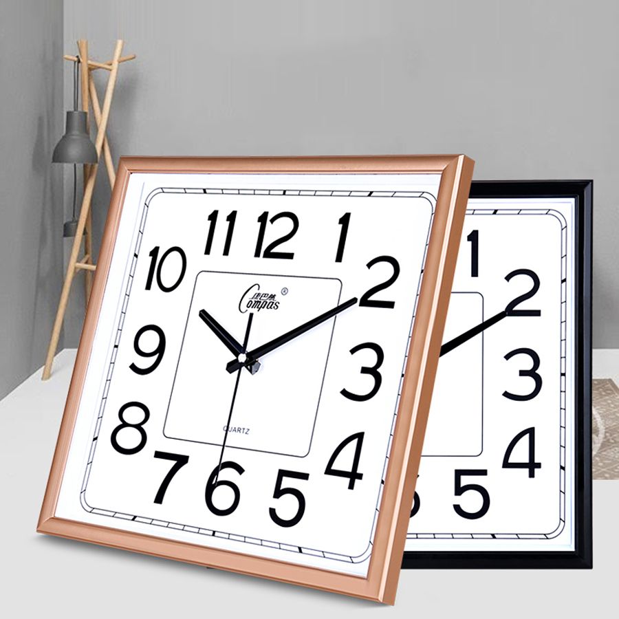 Large 3d Creative Square Wall Clock Modern Design Kids Silent