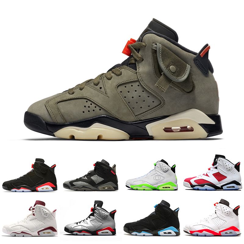 Acheter Pas Cher Nike Air Jordan Jordans Retro 6 Pas Cher 6 6s Hommes  Chaussures De Basket Ball Homme Unc Black Cat Infrared Sport Bleu Marron  Olympique Alternatif Hare Oreo Rétro Angry