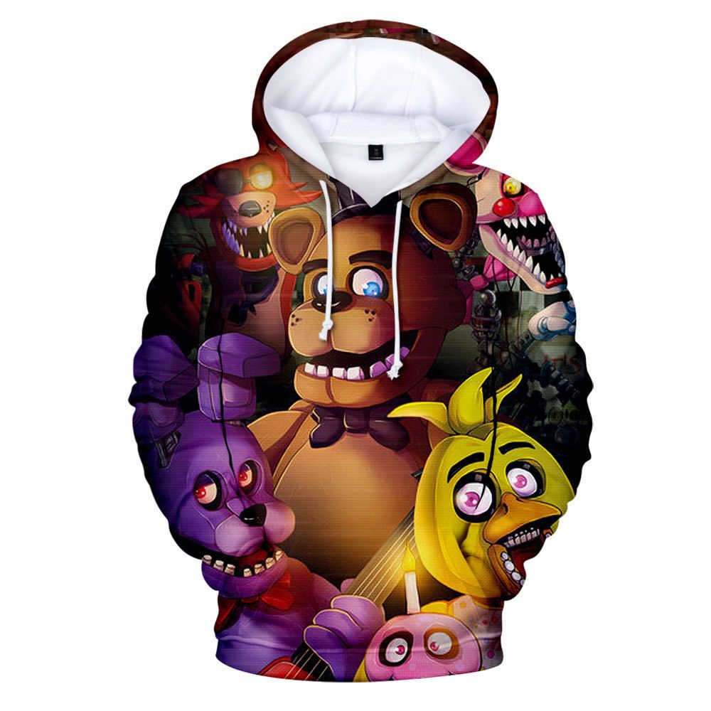 five nights at freddy's zip up hoodie