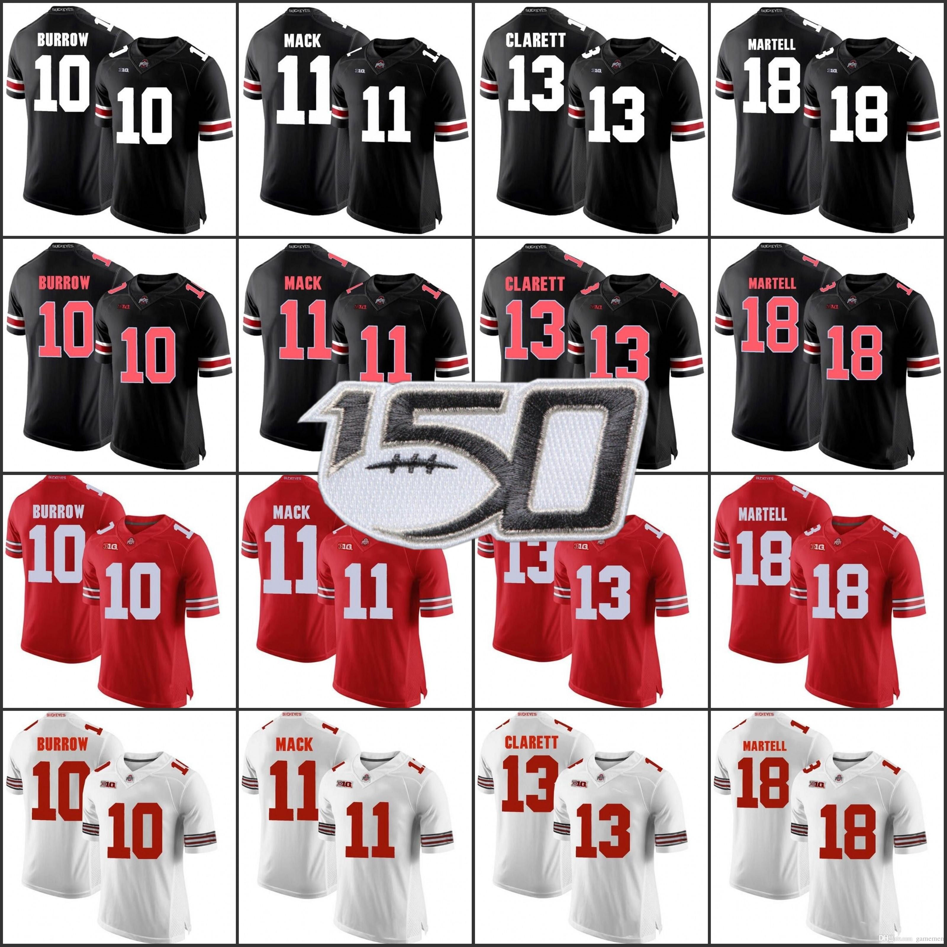 ohio state jersey numbers