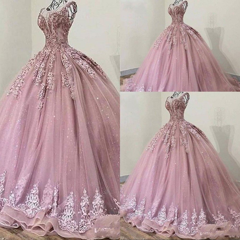 Strapless Detachable Sleeves Dusty Pink Quinceanera Dress for Sweet 16 WQ1174 main image 1