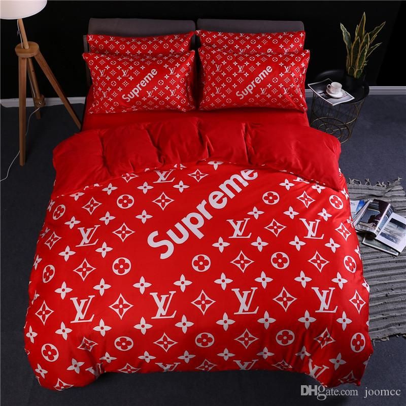 Wedding Red Bedding Sets Fashion Bed Cover Suit For Men And Women