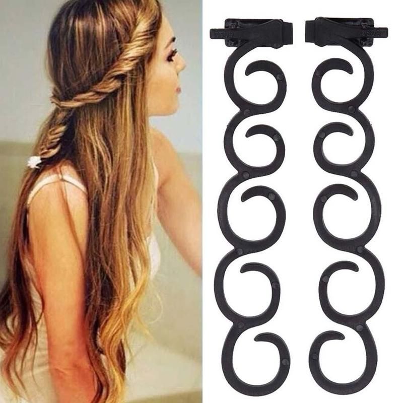2pcs/bag Lady French Hair Braiding Tool Magic Hair Twist Styling Clip Braider Roller Bun Maker DIY Hair Band Accessories MTF6391 2pcs/bag Lady French Hair Braiding Tool Magic Hair Twist Styling Clip Braider Roller Bun Maker DIY Hair Band Accessories MTF6391