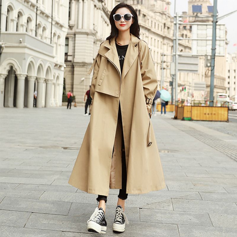 khaki trench coat womens
