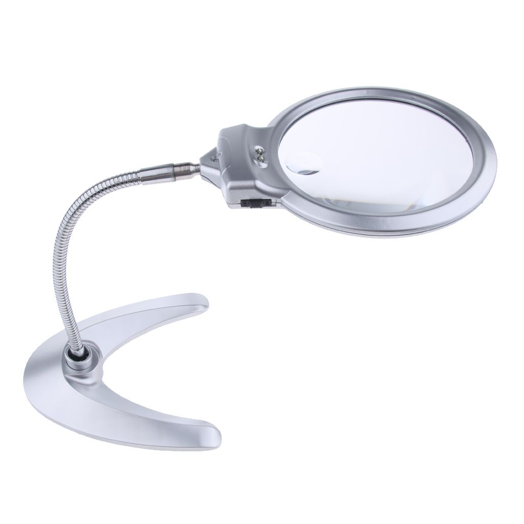 desktop magnifying glass with led light