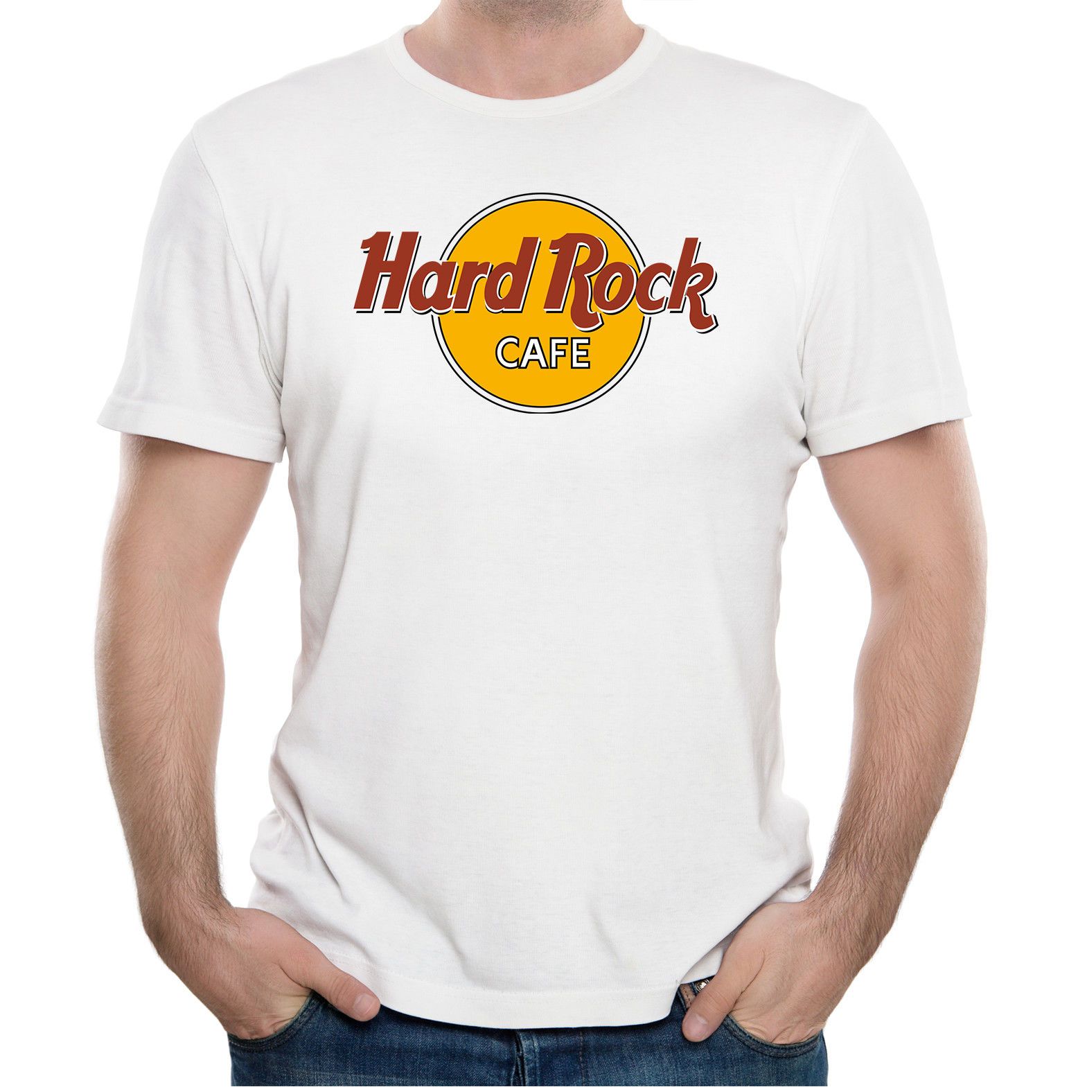 CAMISETA MANGA CORTA HARD ROCK CAFÉ HOMBRE COLORES BLANCO Y NEGRO Manga Corta Tallas Grandes Pug 15,35 € | DHgate