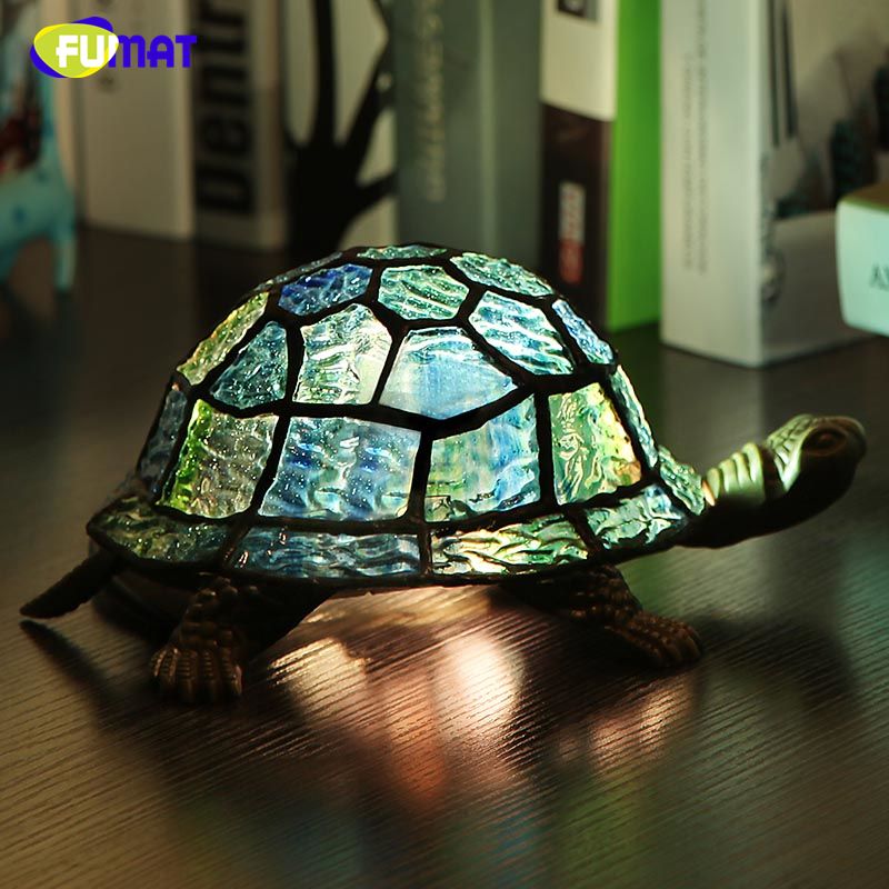2021 Fumat Bedside Lamp Stained Glass Turtle Light Living Room Home Decor Creative Table Lights Kids Gift Art From Bobogo 121 36 Dhgate Com 2021 Fumat Bedside Lamp Stained Glass, Glass Turtle Lamp