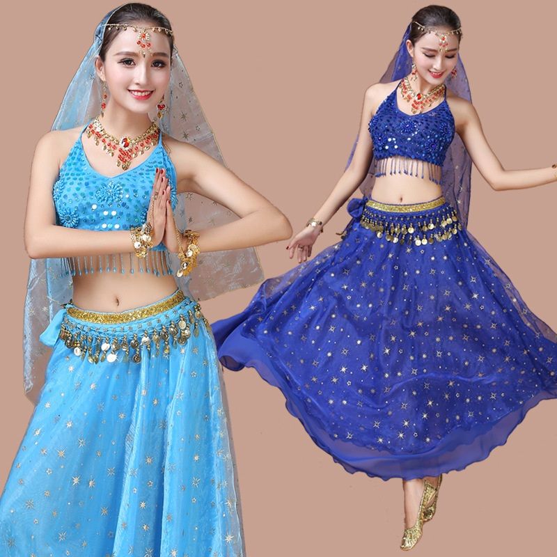 Costume Danse Orientale haut ceinture danse du ventre Jupe Belly Dance Bollywood 