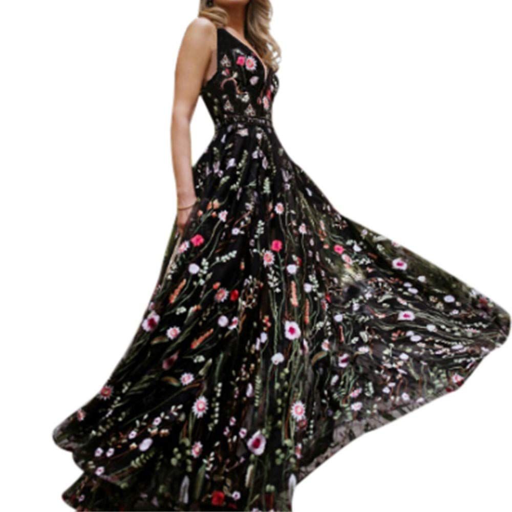 womens black floral dress