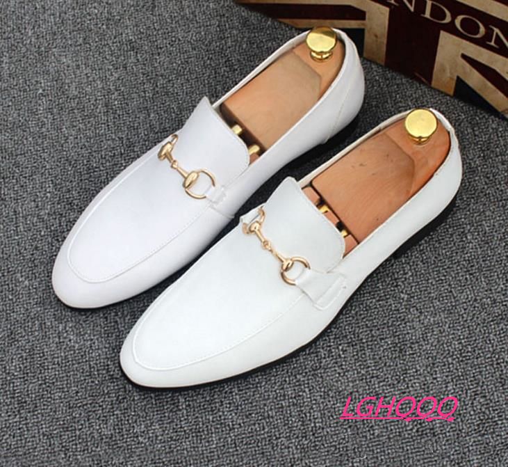 GUCCI Zapatos de hombre Marca de Cuero genuino Casual Oxfords Zapatos de Mocasines para Mocasines Zapatos italianos para nx17