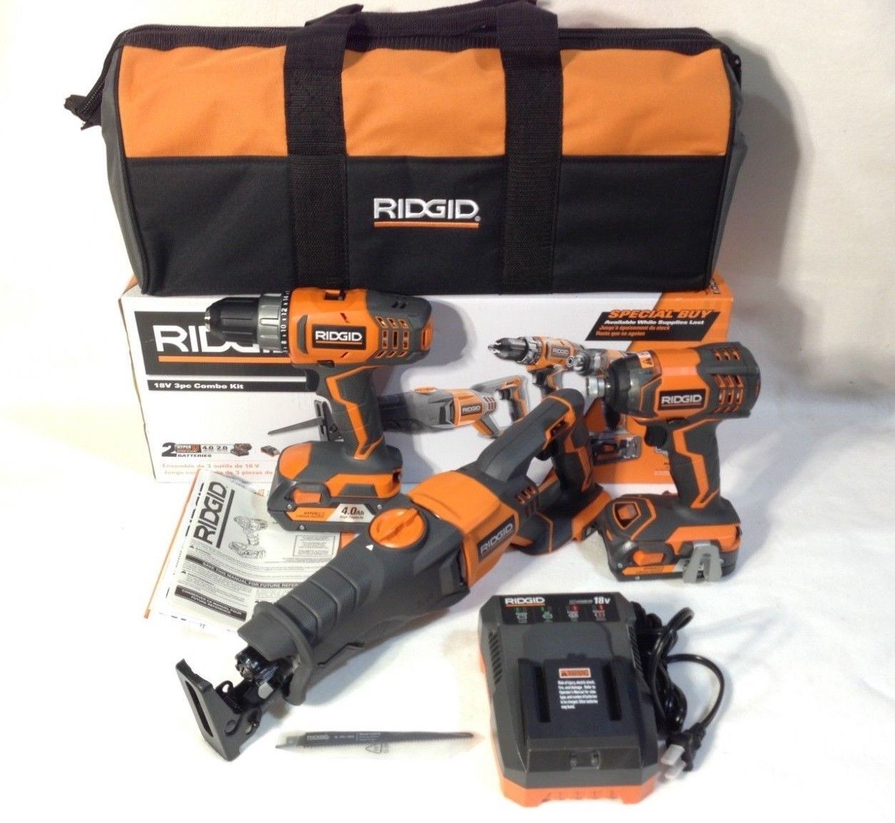 Compre Nuevo Kit Combinado RIDGID R96121 18V Inalámbrico De 3 Herramientas  Con Taladro, Destornillador De Impacto A 40,03 € Del Ahgjolk54613 |  Es.Dhgate.Com