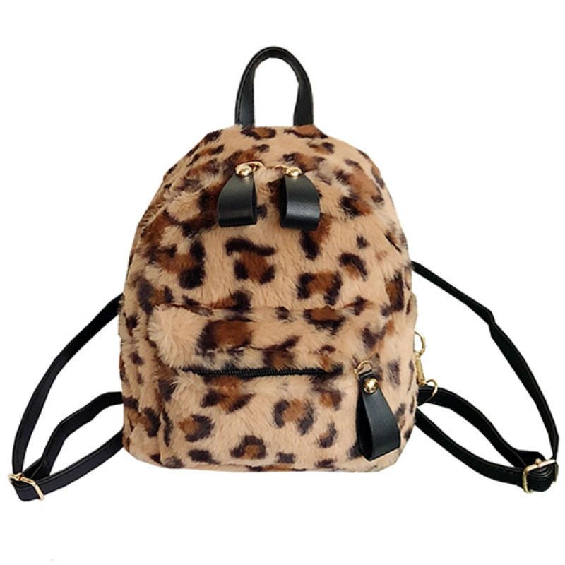 leopard print mini backpack