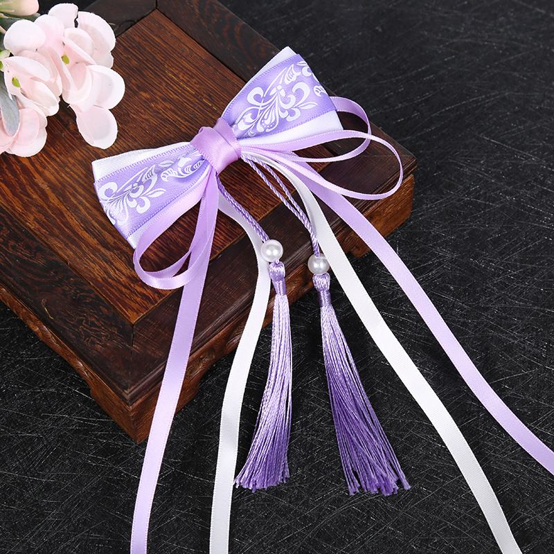 Chinese Traditional Long Hair Ribbon Hanfu Hairclip Antique Hair Tie