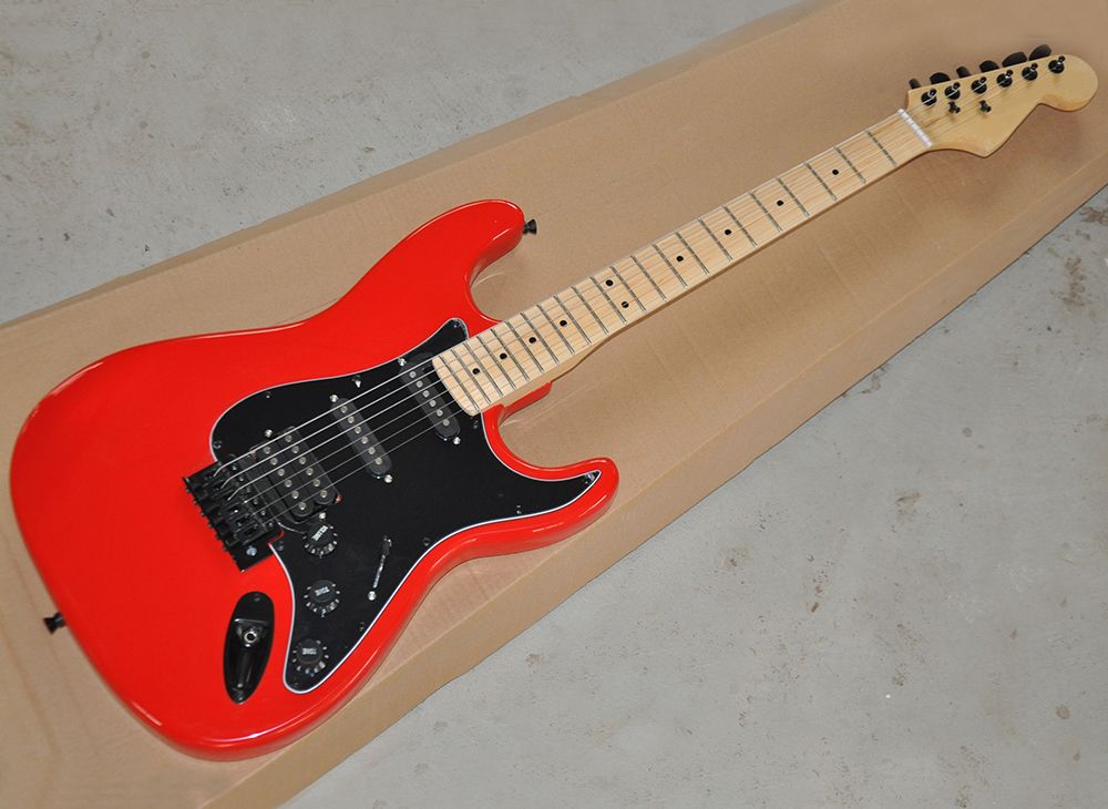 Factory Wholesale Red Electric Guitar With SSH Pickups,Maple Fretboard