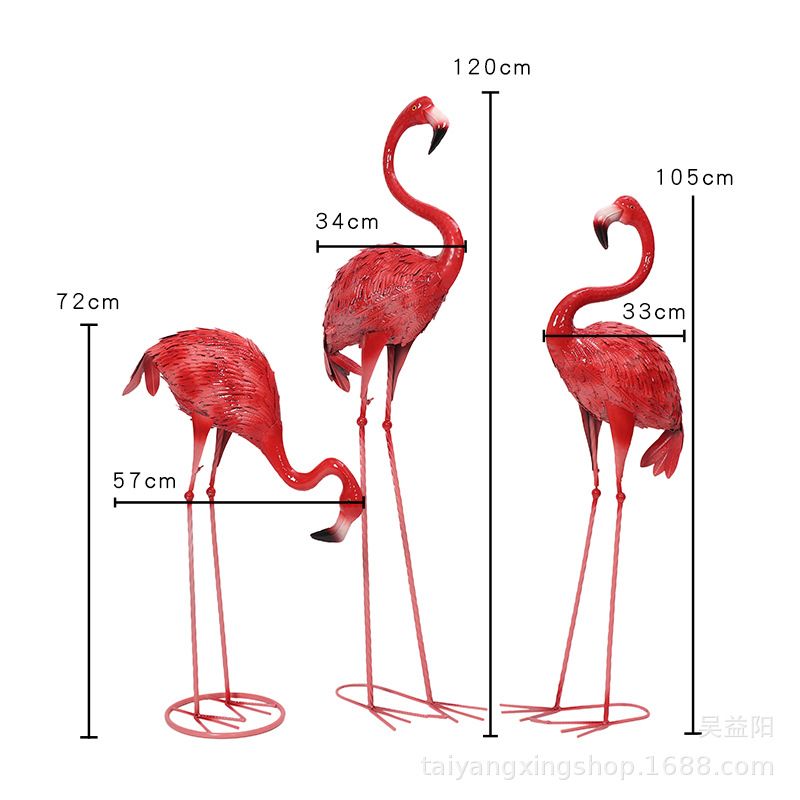 3 Stück Satz Flamingo