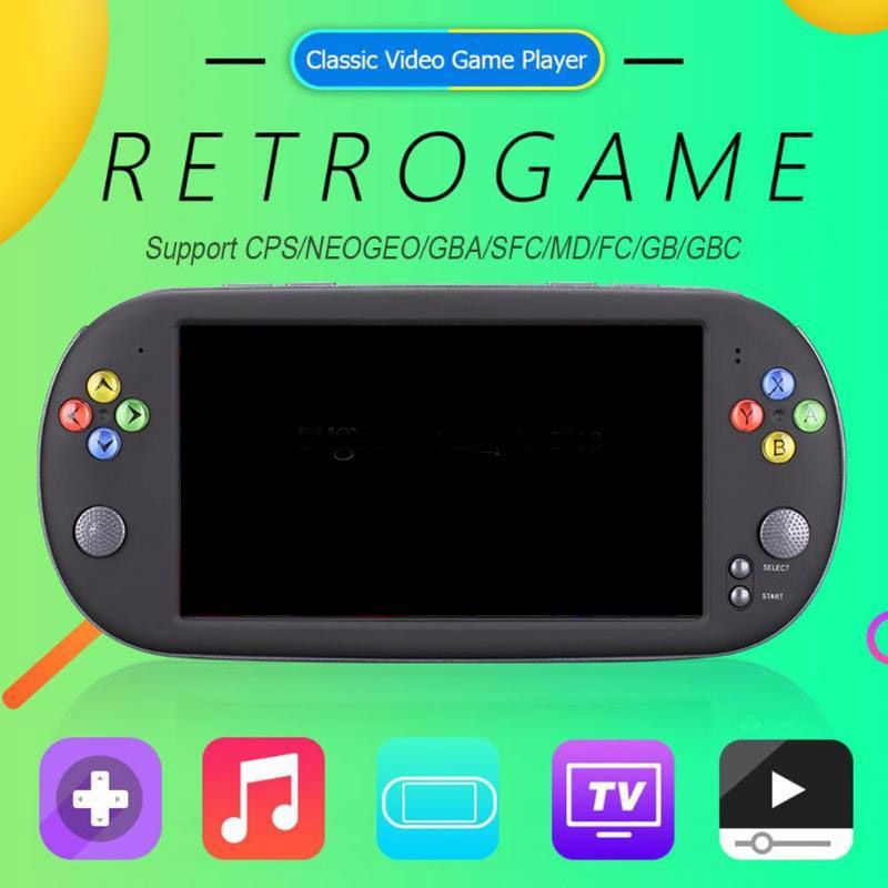 X16 7 Inch Game Console Handheld Portable 8GB Classic Video Game Player
