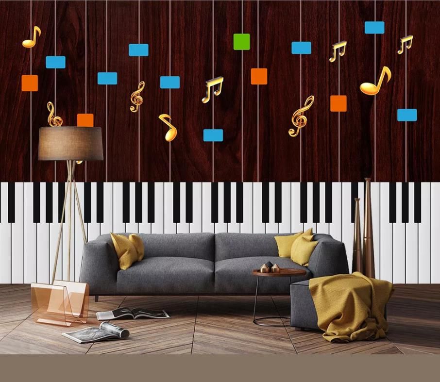 modern music background wall painting modern wallpaper for living room