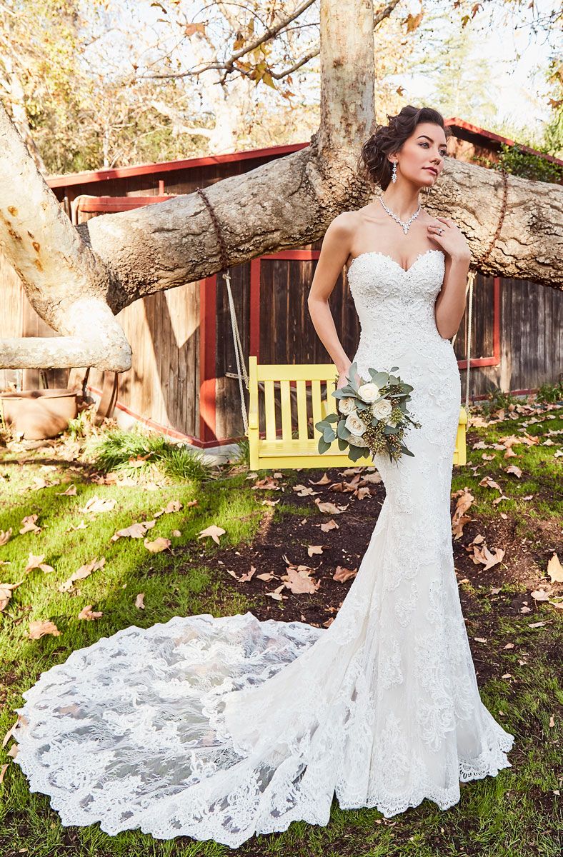 Acheter Robe De Mariée Sirène Robes De Mariée Bustier Chérie Décolleté Sans Manches En Dentelle Perlée Robe De Mariée Robes De Mariée 2019 Robe De