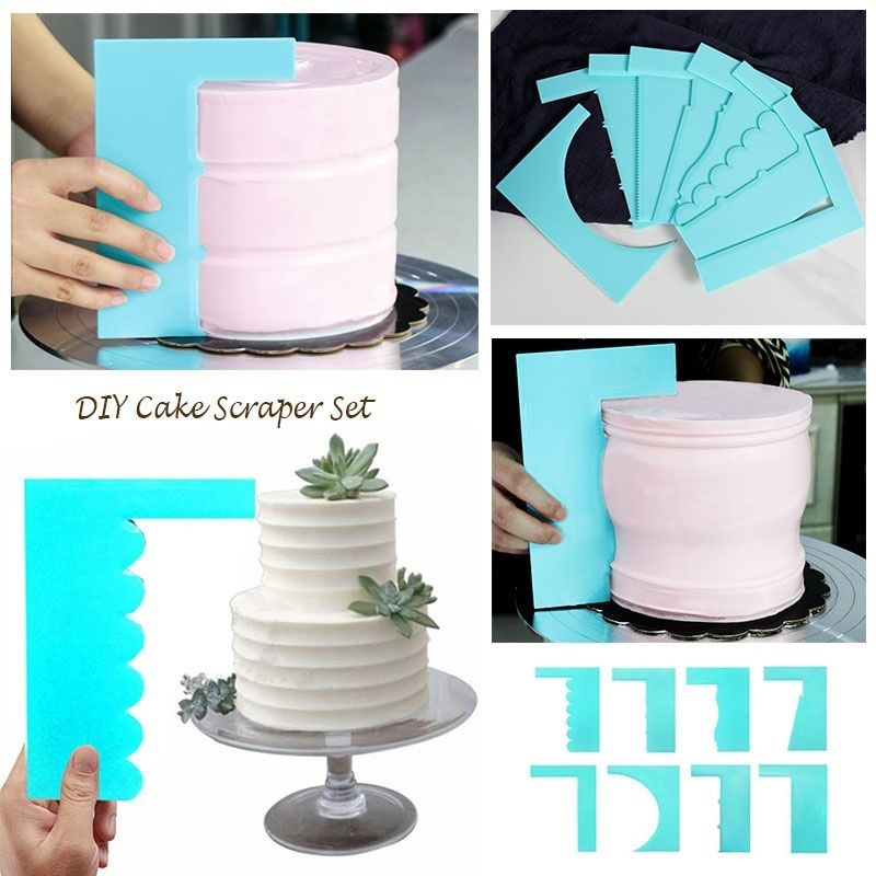Herramienta para hornear decorativo nueva crema decorativo raspador 8 Crema de azúcar de la torta 