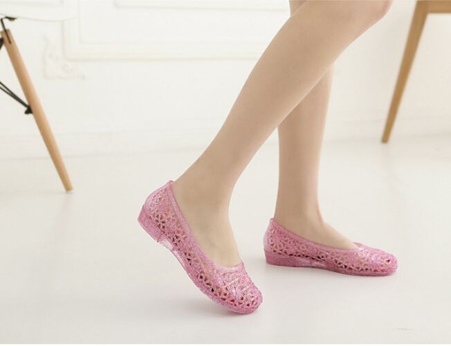 New crystal plastic sandals ladies 