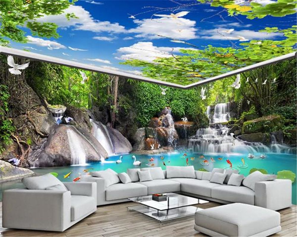 Custom HD 3D Delicate Silk Wallpapers Flying Birds Fish Landscapes Landscapes Whole House Living Room Bedroom TV Background Wall Wallpaper Custom HD 3D Delicate Silk Wallpapers Flying Birds Fish Landscapes Landscapes Whole House Living Room Bedroom TV Background Wall Wallpaper