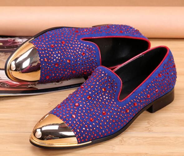 blue bottom dress shoes