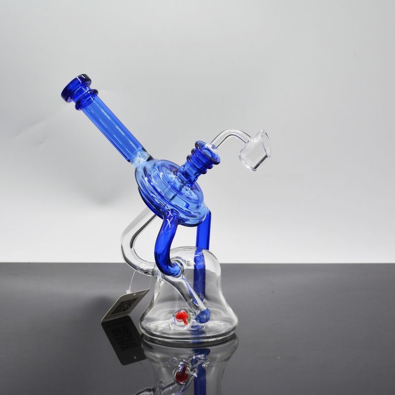 Unique Recycler Bong 8.5" Glass Bong with Luminous Mobile Ball Hookah Water Pipe Unique Recycler Bong 8.5" Glass Bong with Luminous Mobile Ball Hookah Water Pipe