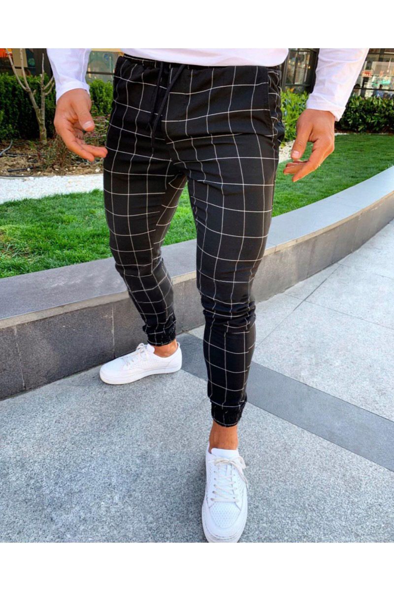 mens white plaid pants