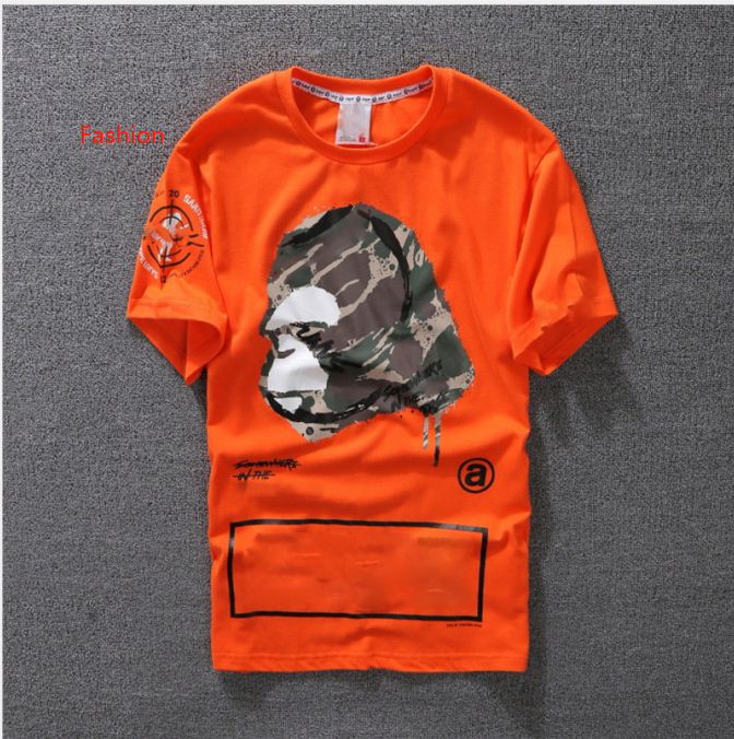 orange t shirt outfit men
