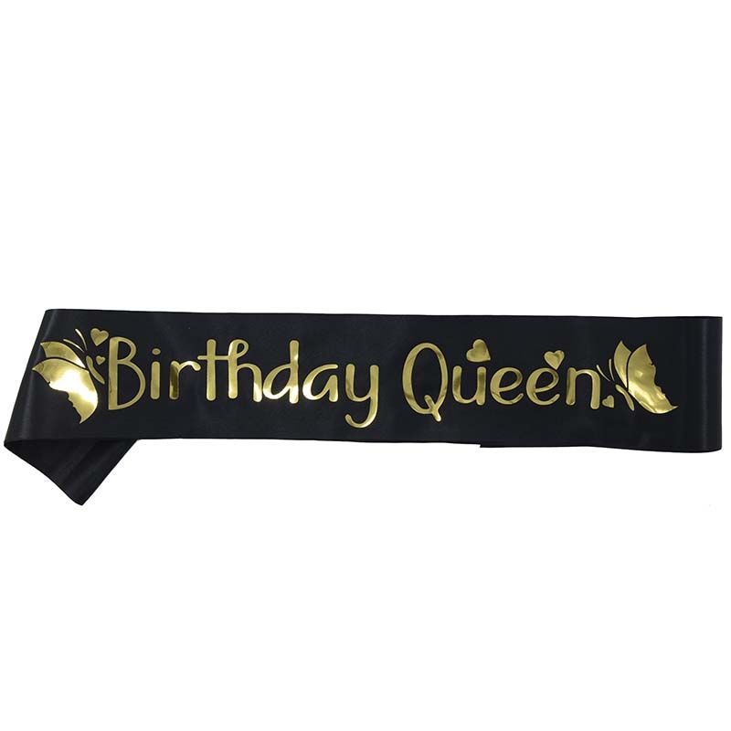 Elegant Birthday Queen Satin Sash Women Girls Queen Birthday Sash