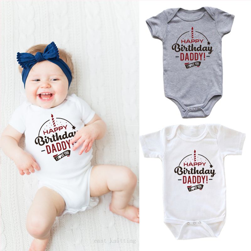 happy birthday daddy baby onesie