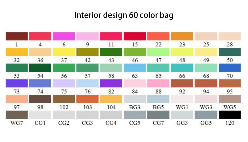 Interior design 60 color bag