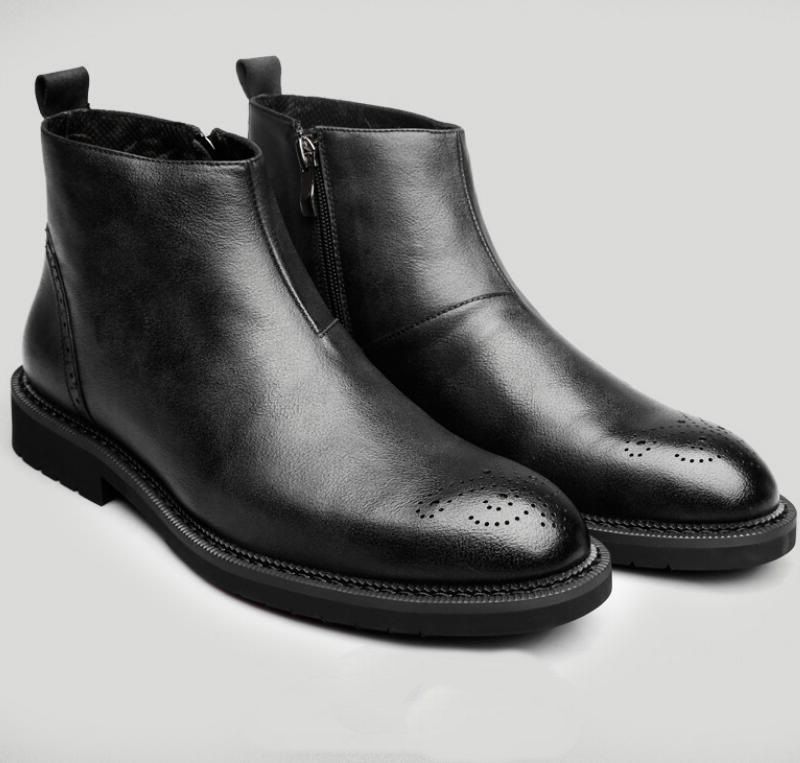 black and white snow boots