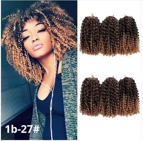 Xiu Zhi Mei 1b Bug Curly Crochet Hair Marley Braid Hair Kanekalon