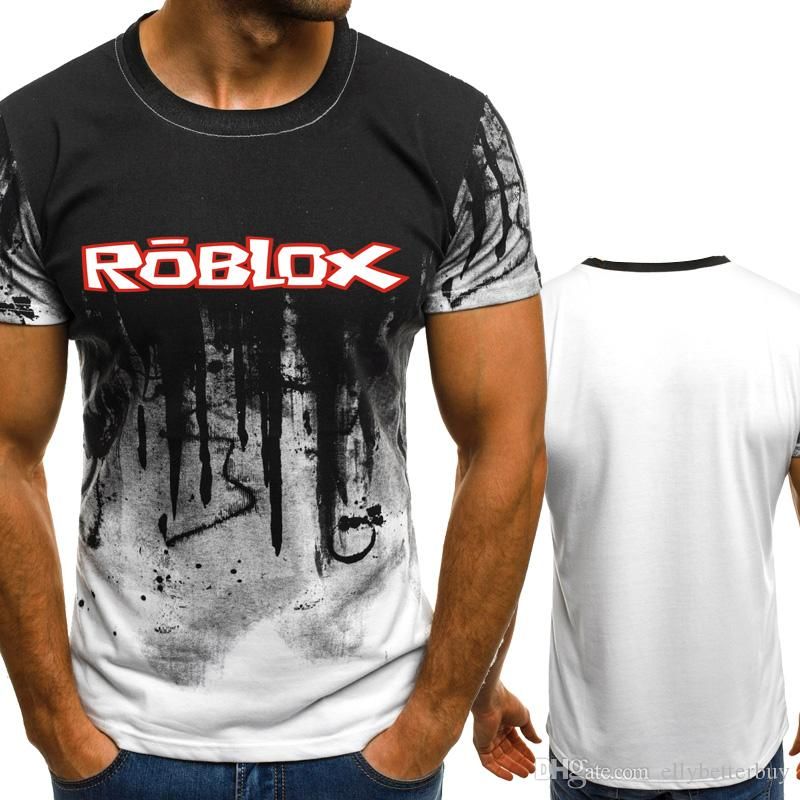 Roblox Game Print Gradient Color T Shirt Men Fast Compression Breathable Mens O Neck Short Sleeve Fitness T Shirt Gyms Tight Tee Tops Print On T Shirt Cheap Funny T Shirts From - t shirt para roblox collar