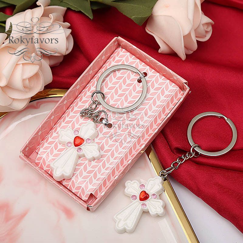 cross keychain favors