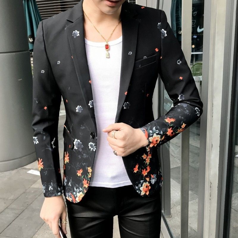 Compra Primavera Nuevo Patrón Moda Impresión Traje De Hombre Discoteca Traje  De Hombre Vestido Para Hombre Blazers Floreados Estilos Para Hombre  Ocasionales Blazers Barato | Entrega Rápida Y Calidad | Es.Dhgate