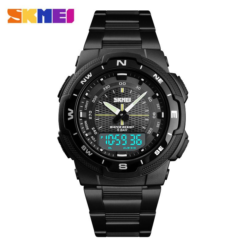 skmei dual time watch price