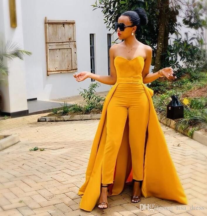 yellow prom jumpsuit