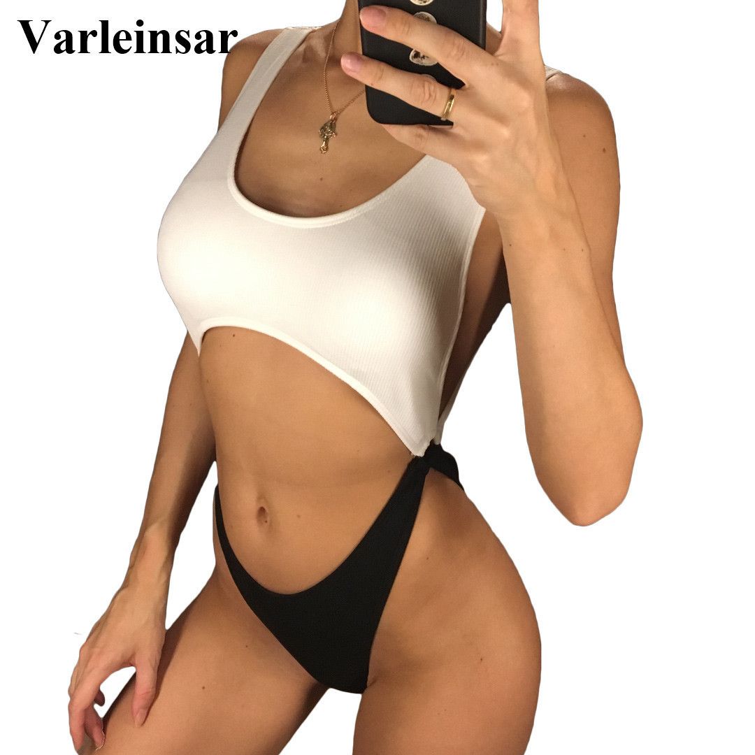 black ribbed bathing suit