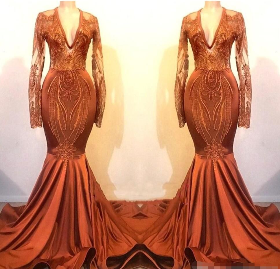 lace burnt orange dress